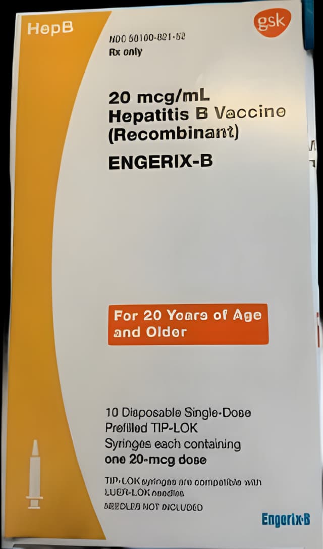 ENGERIX-B® Hepatitis B Vaccine Indicated for People 20 Years of Age and Older 20 mcg / mL Injection Prefilled Syringe 1 mL