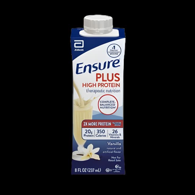 Oral Supplement Ensure® Plus High Protein Therapeutic Nutrition Shake Vanilla Flavor Liquid 8 oz. Reclosable Carton