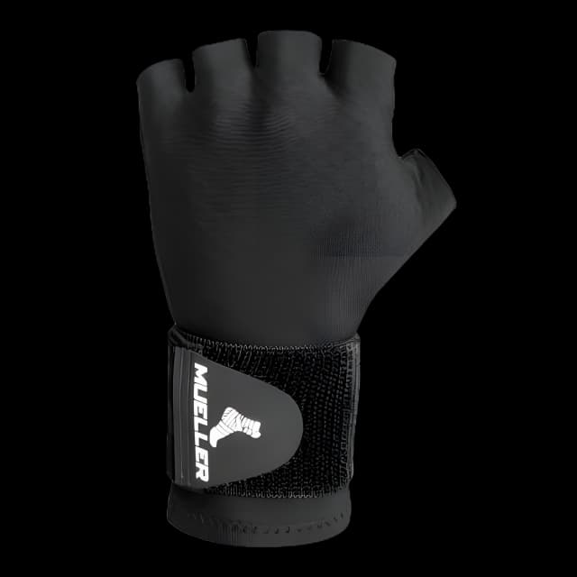 Compression Glove Mueller RecoveryCare® Open Finger One Size Fits Most Over-the-Wrist Length Ambidextrous 52% Nylon / 28% Polyester / 19% Spandex / 1% Polyurethane