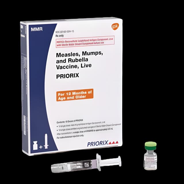 PRIORIX MMR Vaccine Indicated for People 12 Months of Age and Older Measles, Mumps, and Rubella Vaccine, Preservative Free Injection Single-Dose Vial 0.5 mL