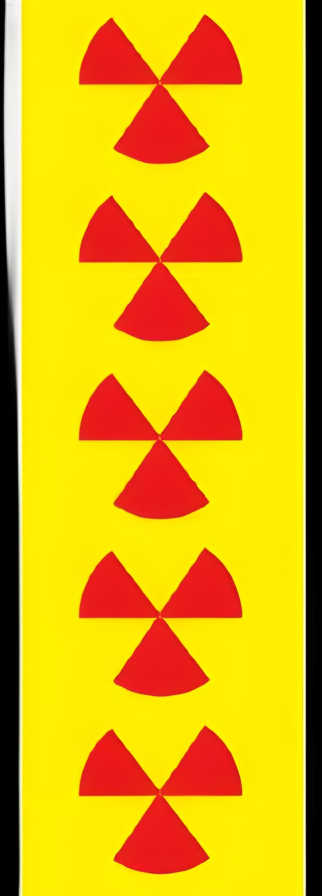 Blank Label Tape Key Surgical® Instructional Label Red / Yellow Vinyl 1/4 Inch