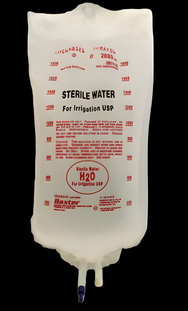 Irrigation Solution Sterile Water for Irrigation Not for Injection Flexible Bag 2,000 mL - 2B7116