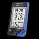 Thermometer / Clock / Humidity Monitor Fisherbrand™ Traceable® Fahrenheit / Celsius 32° to 122°F (0° to 50°C) Internal Sensor Flip-out Stand / Wall Mount Battery Operated