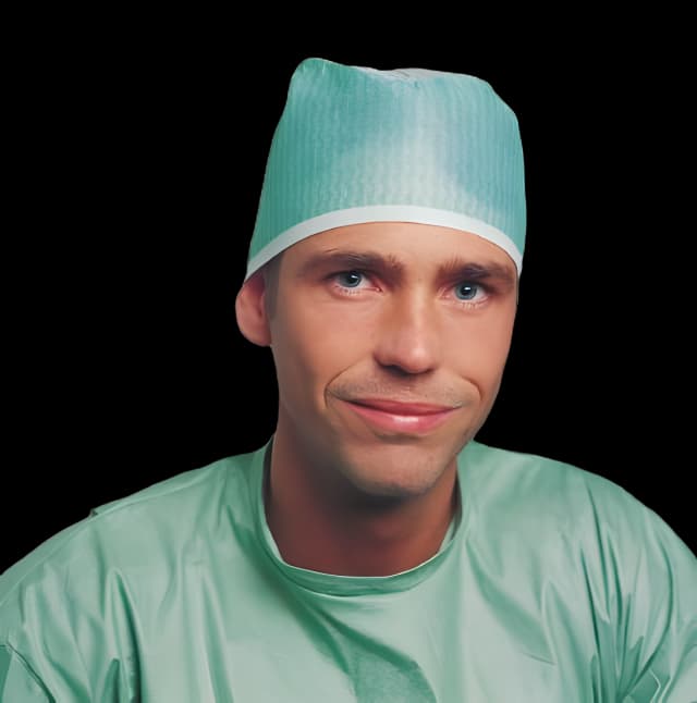 Surgeon Cap One Size Fits Most Green / White Tie Closure