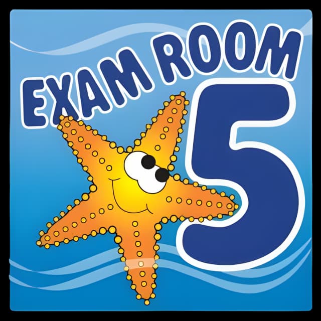 Clinton™ Exam Room 5 Door Sign - Medical Facility Signage