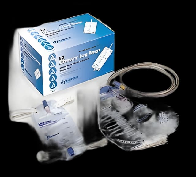 Urinary Drain Bag Dynarex Anti-Reflux Valve Sterile 2000 mL Vinyl