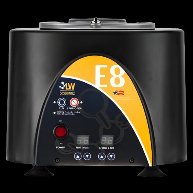 LW Scientific E8 Centrifuge - 8-Place Fixed Angle Rotor, 3500 RPM