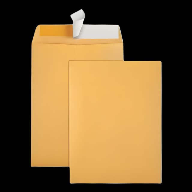 Redi-Strip Catalog Envelope, #10 1/2, Cheese Blade Flap, Redi-Strip Adhesive Closure, 9 x 12, Brown Kraft, 100/Box