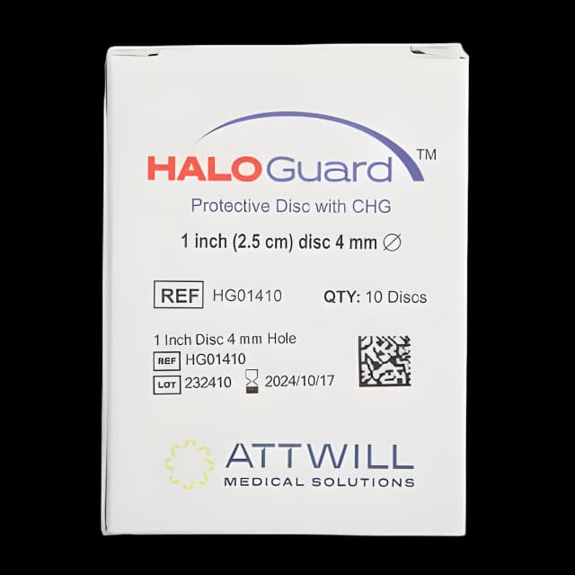 I.V. Dressing with CHG HaloGUARD™ Foam 1 Inch Disk with 4 mm Hole Sterile