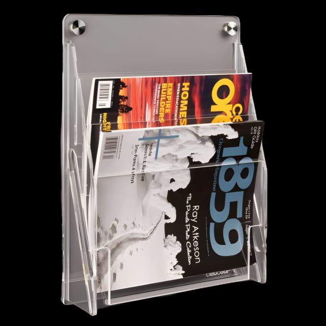 Deco Line 3-Pocket Clear Acrylic Literature Holder by Poltex