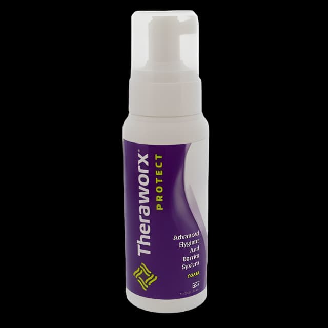Rinse-Free Cleanser Theraworx® Protect Advanced Hygiene and Barrier System Foaming 7.1 oz. Pump Bottle Lavender Scent