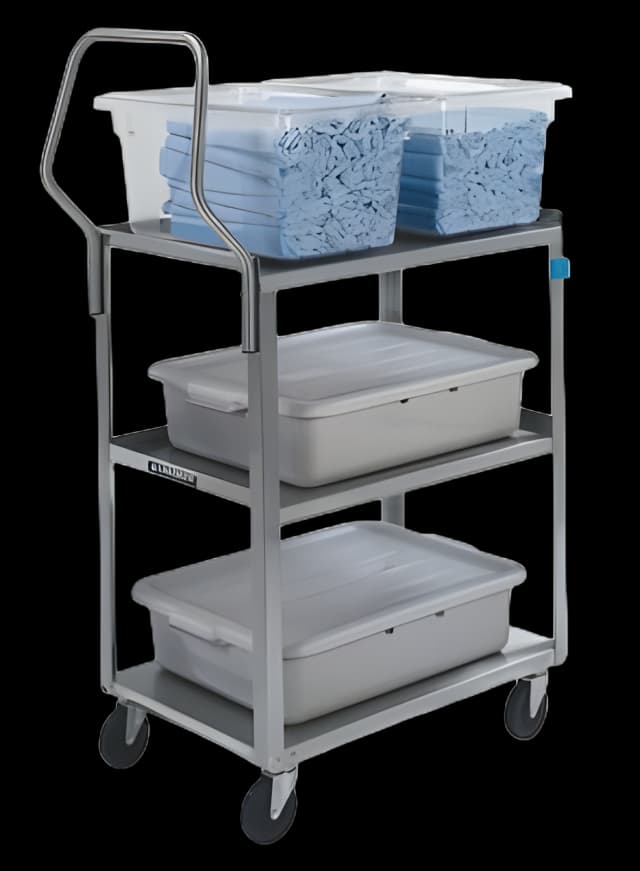Utility Cart Lakeside® Handler™ 24-3/8 X 50-1/4 X 54-4/8 Inch Silver 21 X 49 Inch, 13-1/8 Inch Shelf Clearance