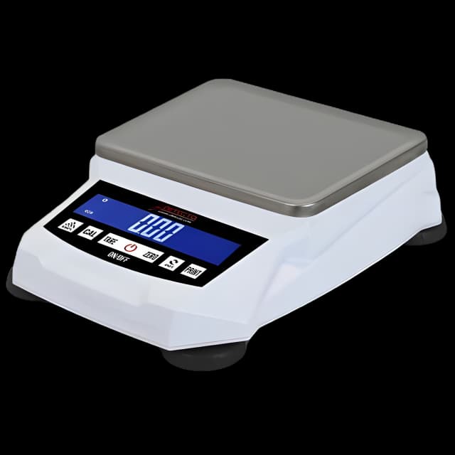 Food / Lab Scale Detecto® LCD Display 3000 Gram Capacity White AC Power / Battery Operated
