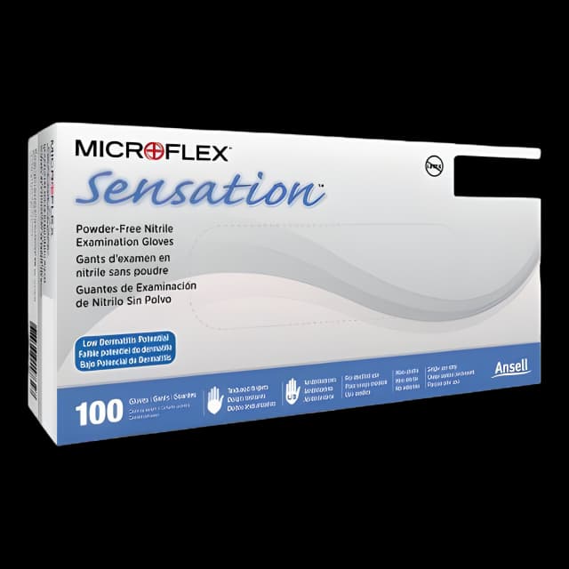 Exam Glove High Five® Sensation® Small NonSterile Nitrile Standard Cuff Length Textured Fingertips Blue Not Rated