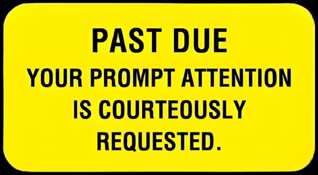 UAL™ Payment Reminder Advisory Label for Healthcare