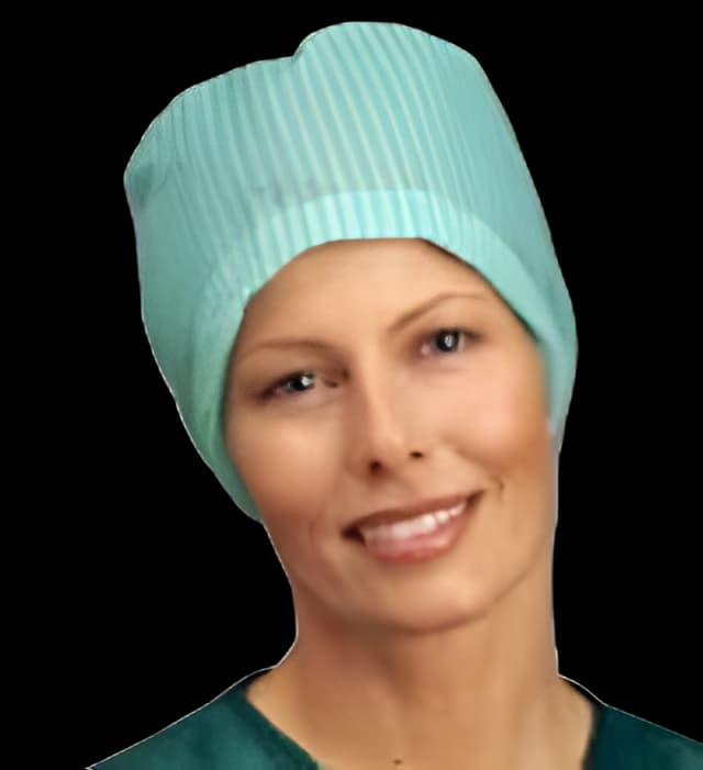 Surgeon Cap Barrier® Flory One Size Fits Most Green / White Pull On Closure