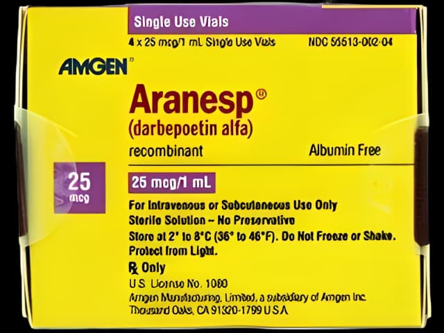Aranesp® Darbepoetin Alfa in Polysorbate Solution 25 mcg / mL Injection Single-Dose Vial 1 mL