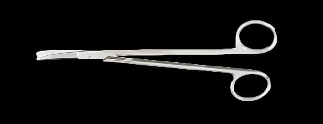 Dissecting Scissors Miltex® Kahn 7 Inch Length OR Grade German Stainless Steel NonSterile Finger Ring Handle Curved Blade Blunt Tip / Blunt Tip