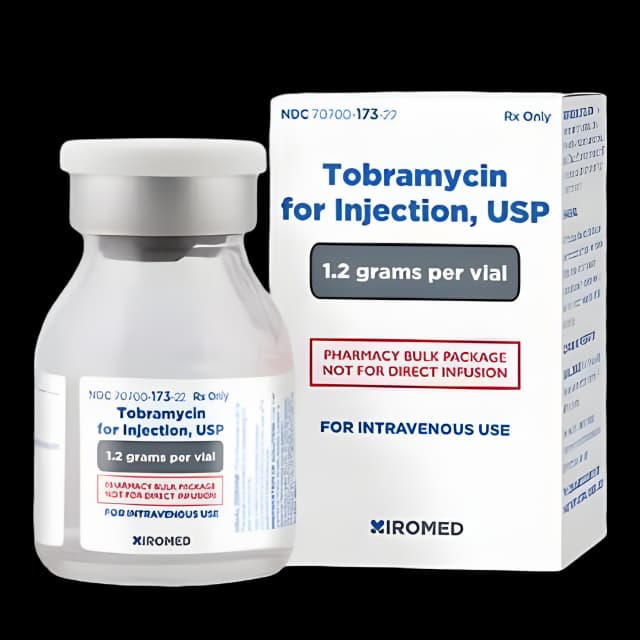 Tobramycin Sulfate, Preservative Free 1.2 Gram Injection Pharmacy Bulk Package - 70700017322