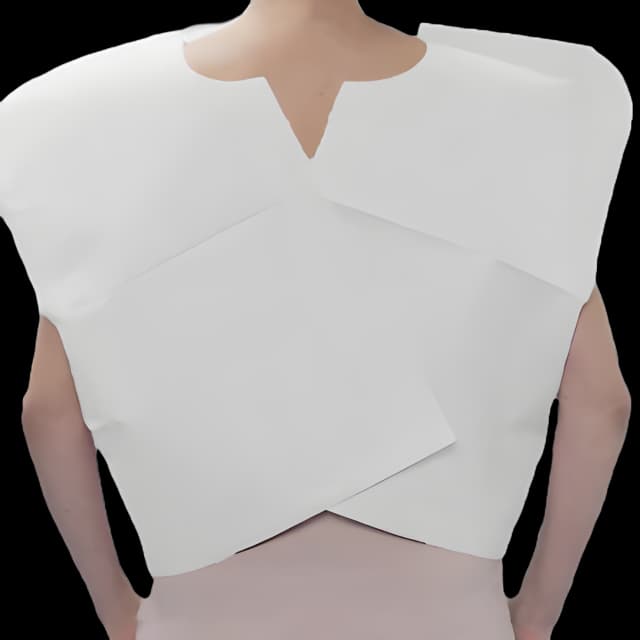 Exam Cape Tidi® White One Size Fits Most Front / Back Opening Without Closure Unisex - 910315