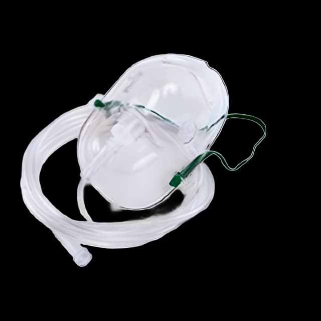 NonRebreather Oxygen Mask MedSource Full Face Style Pediatric Small Adjustable Head Strap / Nose Clip