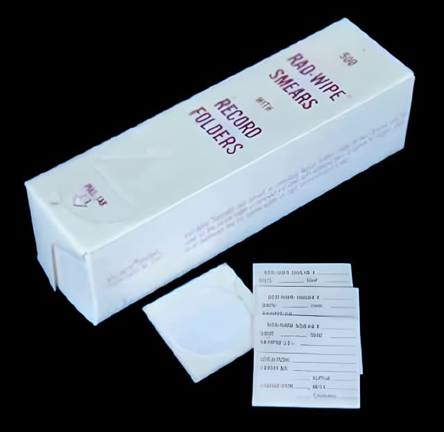 Health Care Associated Contamination Test Kit Rad-Wipe® Radiation Wipe Test 500 Tests Non-Regulated
