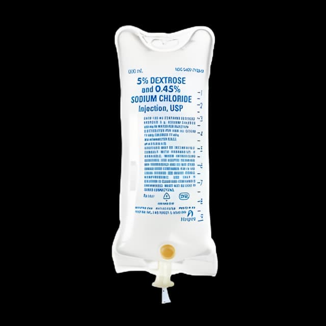 Caloric Agent Dextrose / Sodium Chloride, Preservative Free 5% - 0.45% IV Solution Flexible Bag 1,000 mL