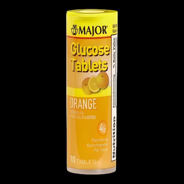 Major Pharmaceuticals 4g Glucose Chewables - Orange