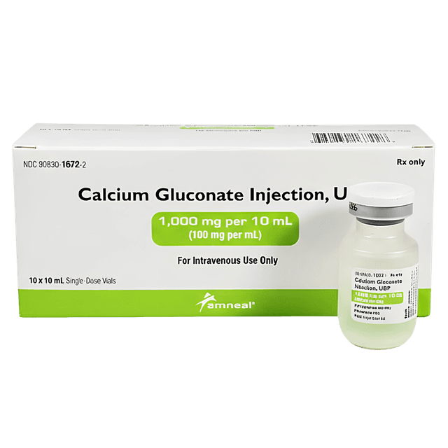 Calcium Gluconate Injection 100mg/mL SDV 10 mL