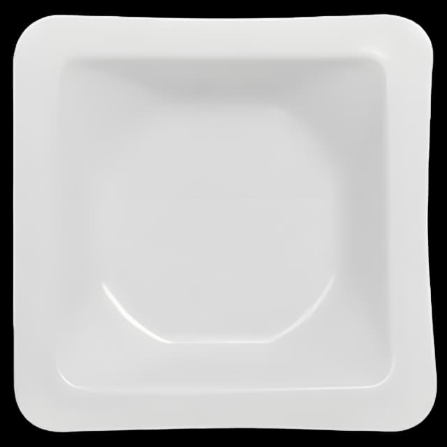 Weighing Dish Rounded Corners White Polystyrene