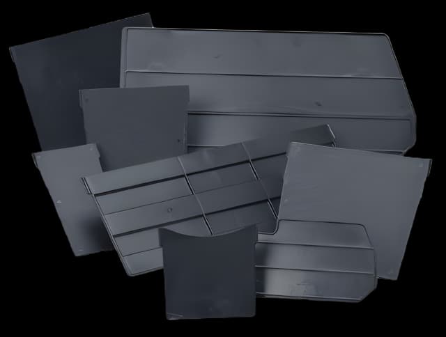 MarketLab Black ABS Bin Divider for Medical Storage