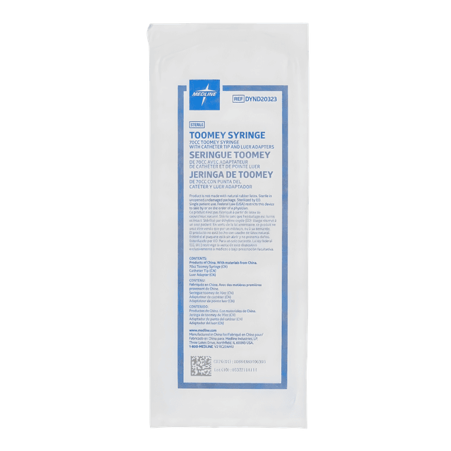 Irrigation Syringes: Toomey Sterile Irrigation Syringes, 70 mL