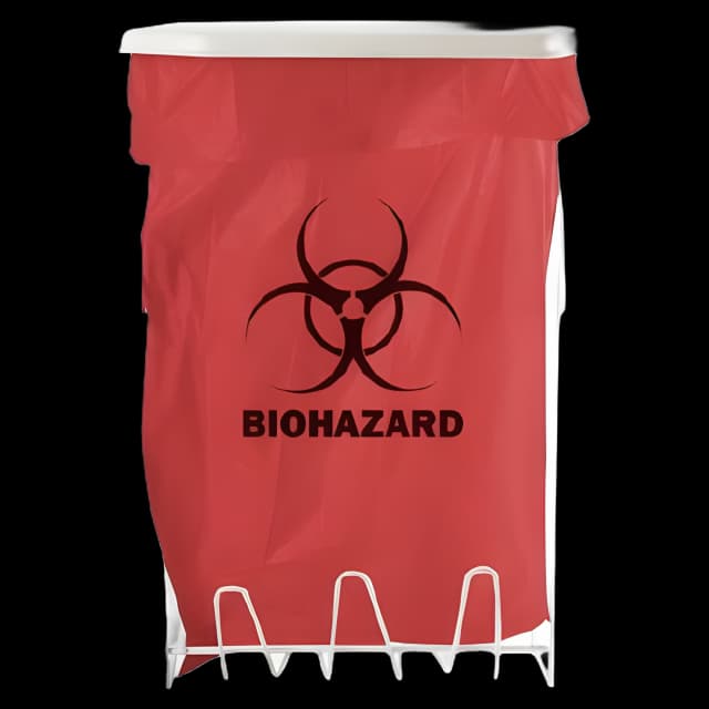Biohazard Bag Holder BOWMAN® White Plastic 5 gal. Wall Mount