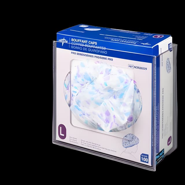 Wall Mounted Bouffant Cap Dispenser - Clear PETG