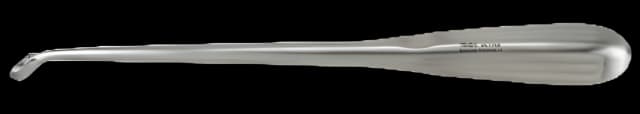 Bone Curette Miltex® Hibbs-Spratt 9 Inch Length Hollow Handle with Grooves Size 000 Tip Reverse Angled Oval Cup Tip