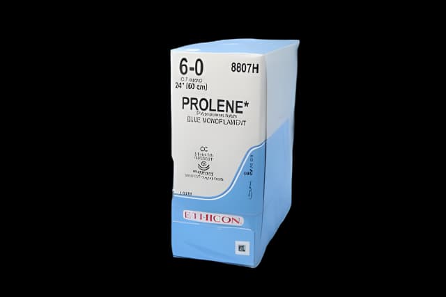 Nonabsorbable Suture with Needle Prolene™ Polypropylene CC 3/8 Circle Taper Cutting Needle Size 6 - 0 Monofilament