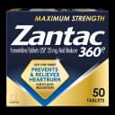 Antacid Zantac 360°® Maximum Strength 20 mg Strength Tablet 50 per Bottle