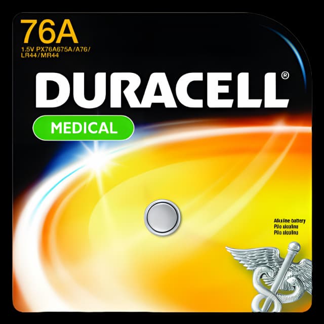 Duracell 76A 1.5V Alkaline Battery for Medical Devices