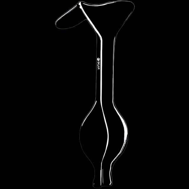 Laser Surgery Vaginal Speculum/Retractor Sklar Black™ Auvard NonSterile OR Grade Coated Stainless Steel X-Long Single-ended Angled 90° Weighted 2.5 lbs. Reusable Without Light Source Capability