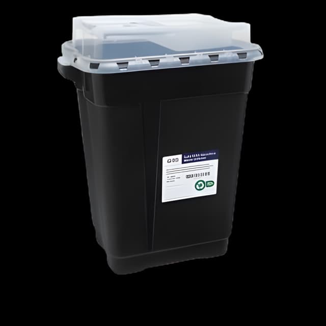 RCRA Waste Container Recykleen™ Black Base 18-1/2 X 17-3/4 X 11-3/4 Inch Vertical Entry 19 Gallon