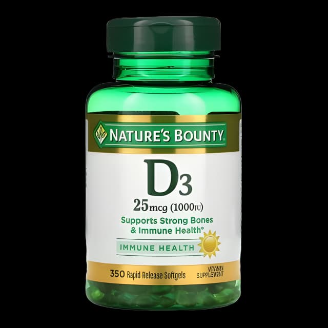 Vitamin Supplement Nature's Bounty® D3 1,000 IU Strength Softgel 350 per Bottle