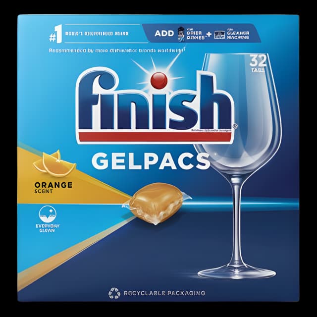 Dish Detergent Gelpacs, Orange Scent, 32/Box