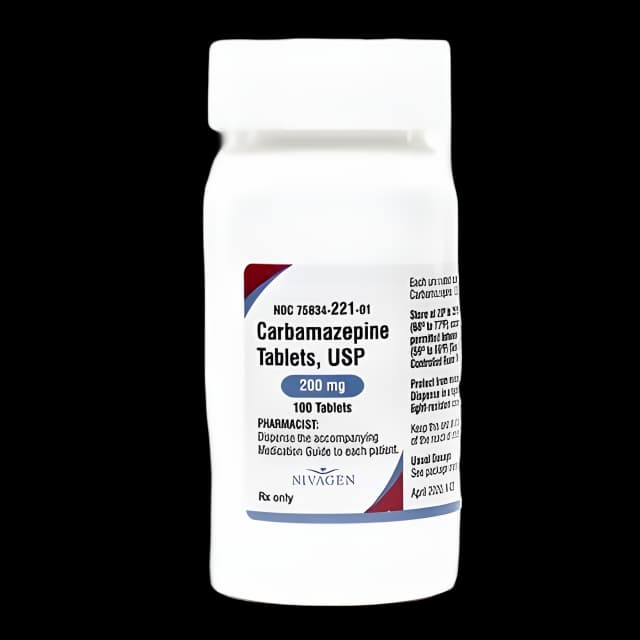 Carbamazepine 200 mg Tablet Bottle 100 Tablets - 75834022101
