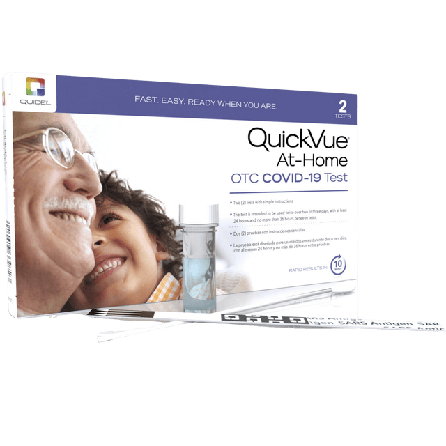 Quidel Quickvue Sars Antigen Test: QuickVue At-Home OTC Covid-19, 2 test/Kit