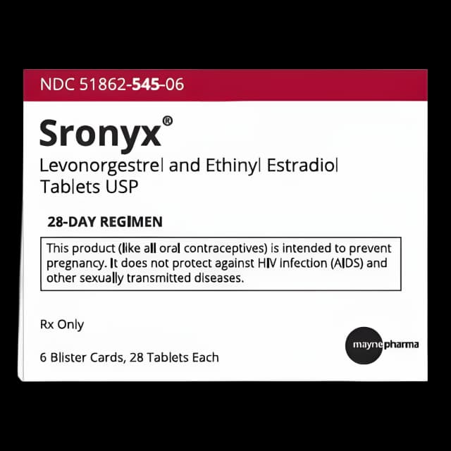 Sronyx Levonorgestrel/Ethinyl Estradiol Contraceptive Tablets