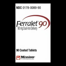 Ferralet® 90 Multivitamin Iron Supplement - Iron, Folic Acid, Vitamin B12, Vitamin C, Docusate Sodium