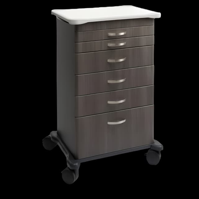 Procedure Mobile Cart Midmark Synthesis® 18 X 21 X 43 Inch Pebble Gray (2) 2" Drawers, (3) 4 " Drawers, (1) 8" Drawer - P12N.216.KCT