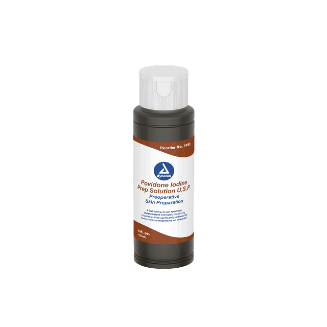 PVP Povidone Iodine Prep Solution 4oz