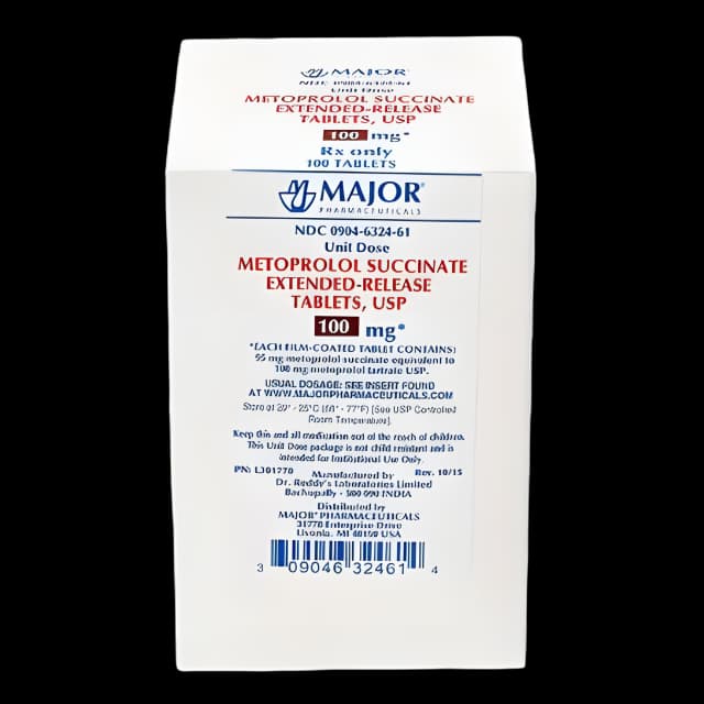 Buy Metoprolol Succinate 100 mg Tablets - Major Pharmaceuticals