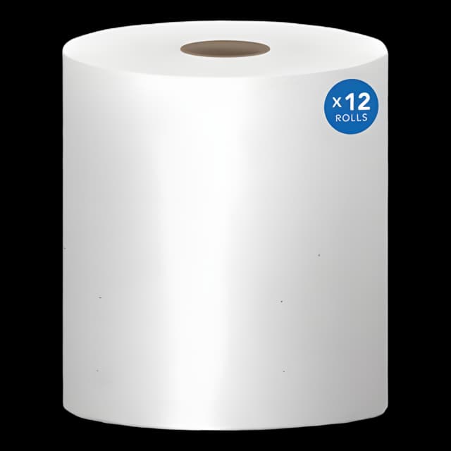 Essential High Capacity Hard Roll Towels for Business, Absorbency Pockets, 1-Ply, 8" x 1,000 ft, 1.5" Core, White,12 Rolls/CT